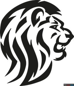 how to draw a tribal lion featured image