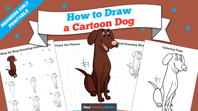Printables thumbnail: How to Draw a Cartoon Dog