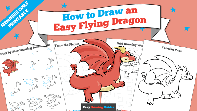 how to draw a flying dragon step by step