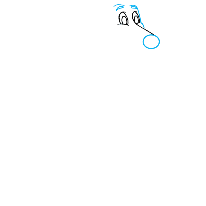 Cartoon Dog step-by-step drawing tutorial: step 02