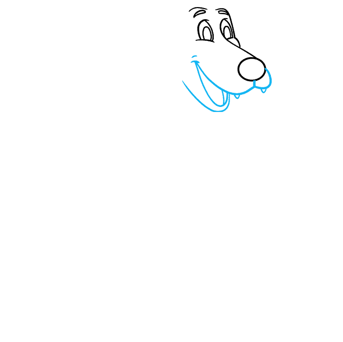 Cartoon Dog step-by-step drawing tutorial: step 03