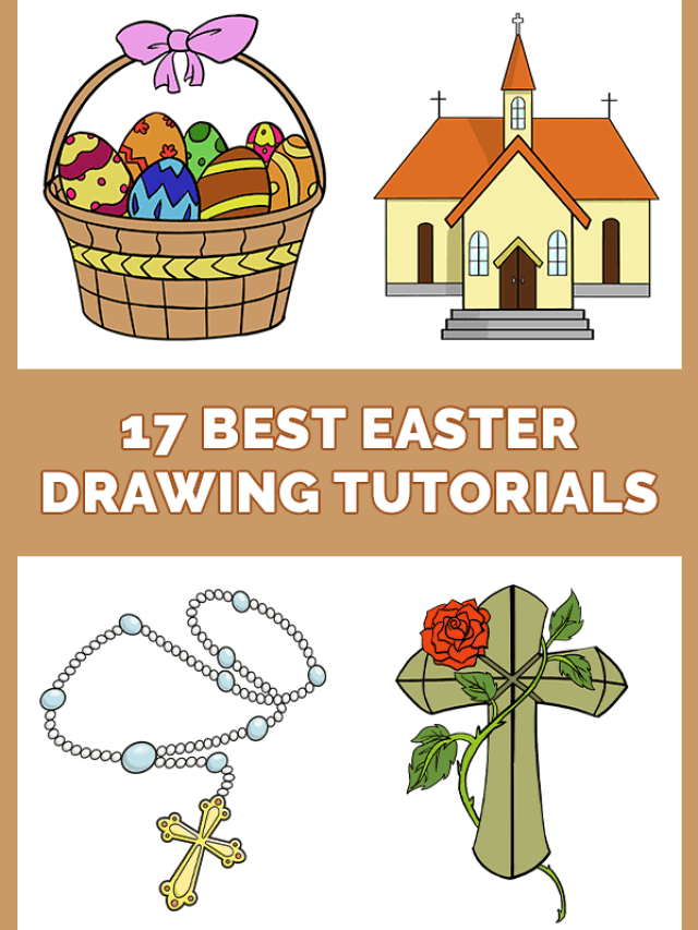 17 Easy Easter Step by Step Drawing Tutorials Pinterest Image