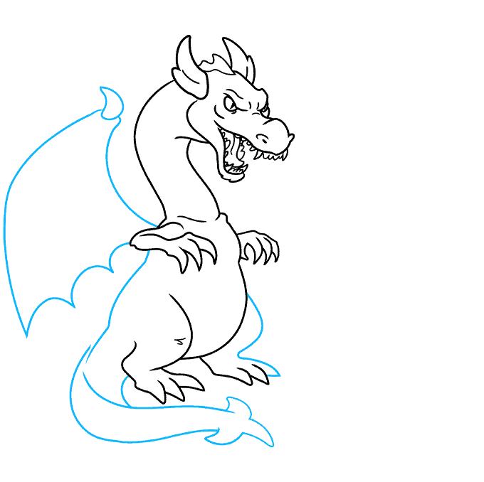 How to Draw a Fire Breathing Dragon Really Easy Drawing Tutorial