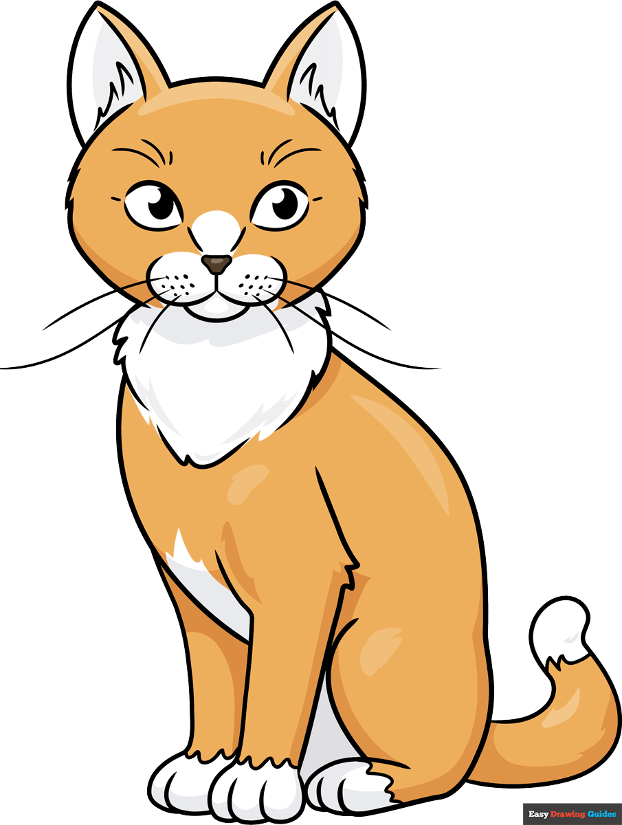 sitting cat clipart