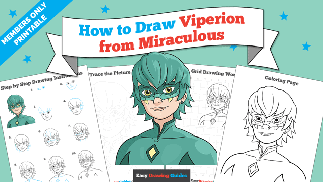How To Draw Viperion From Miraculous Really Easy Drawing Tutorial