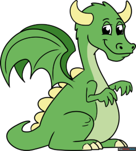 How to Draw an Easy Cartoon Dragon Featured Image