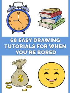 68 Cool & Easy Things to Draw When You're Bored Pinterest Image