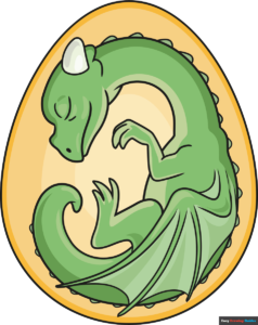 how to draw a dragon egg featured image