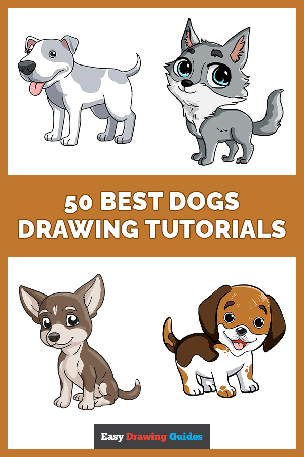 50 Easy Dog Drawing Ideas | Easy Drawing Guides