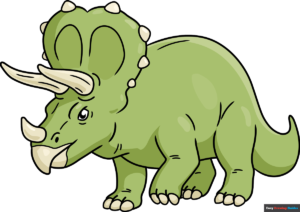 how to draw a triceratops featured image