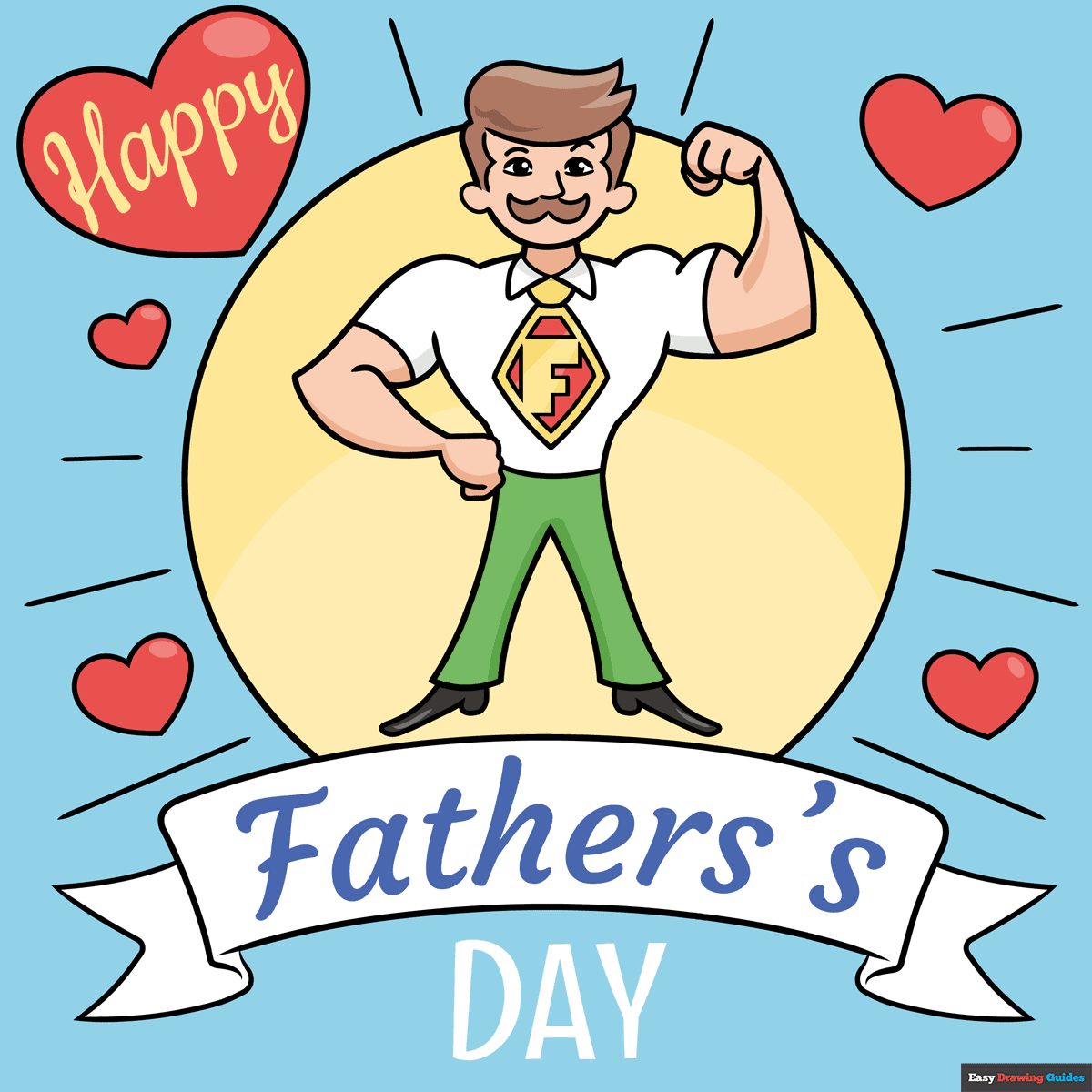 12 Easy Father s Day Drawing Tutorials