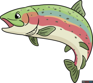 how to draw a rainbow trout featured image