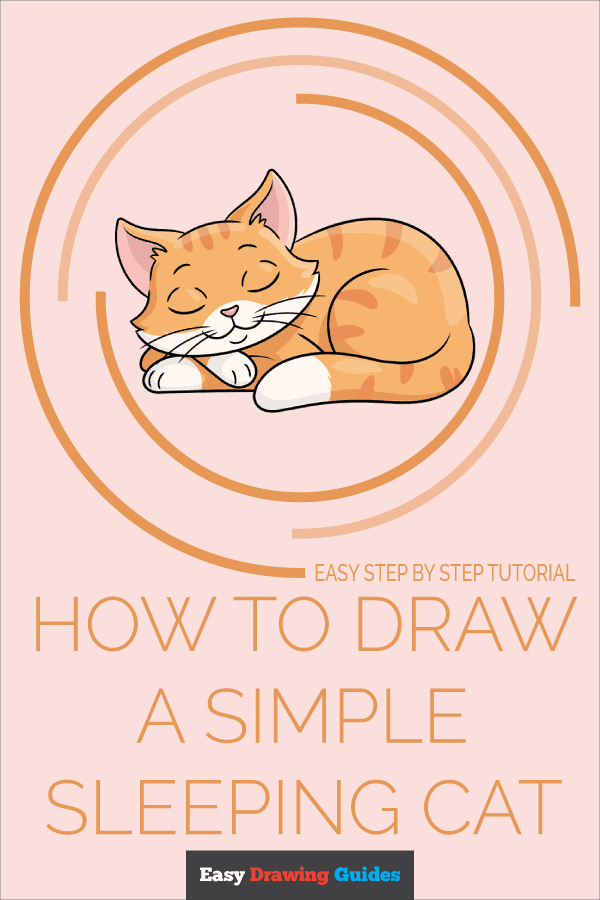 How to Draw a Simple Sleeping Cat Really Easy Drawing Tutorial