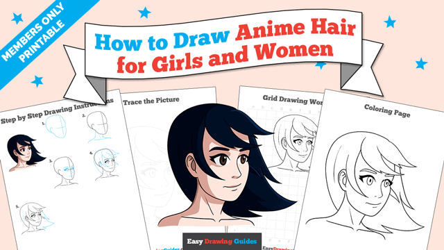 How to Draw Anime Hair for Girls and Women - Easy Step by Step Tutorial