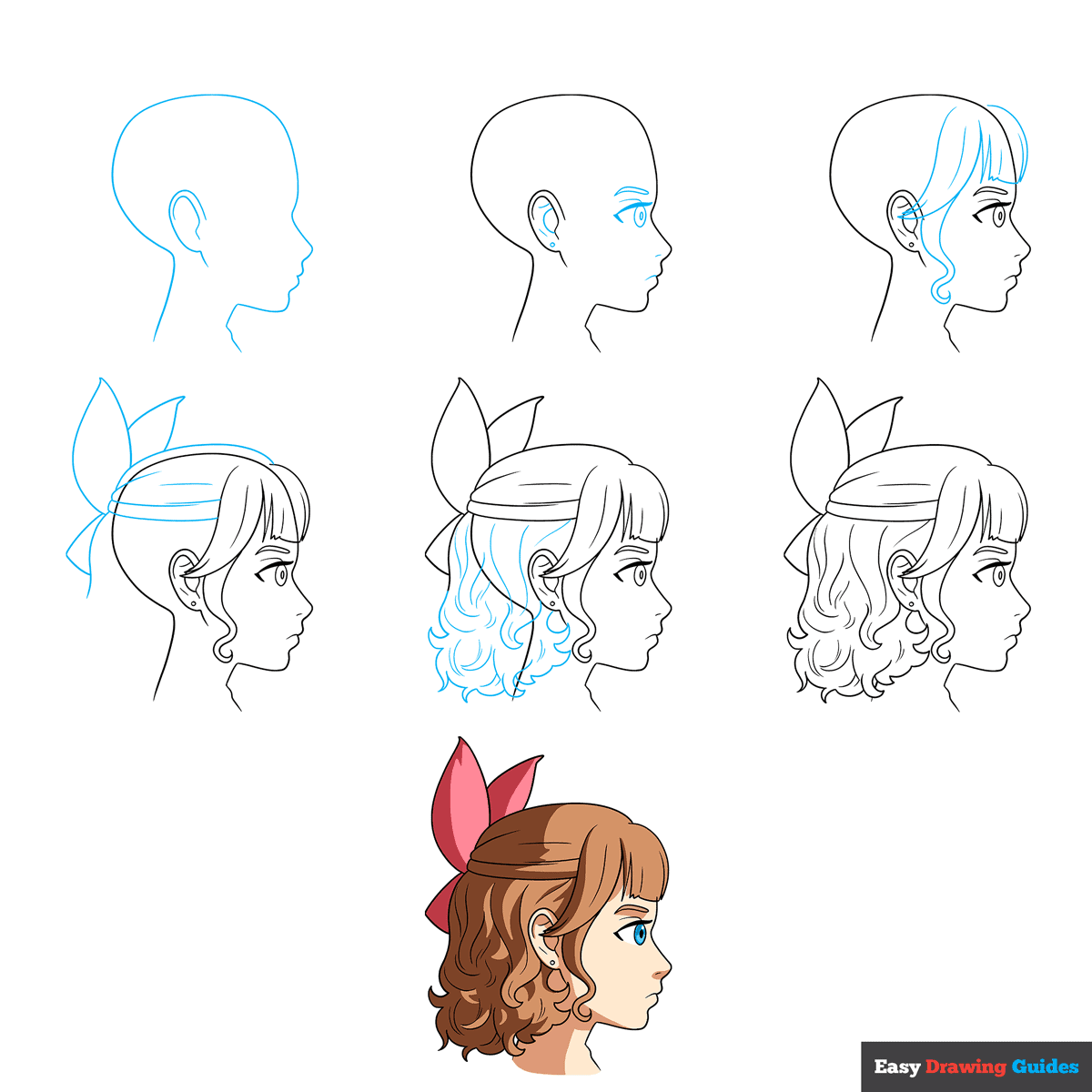 How To Draw An Anime Girl Hair
