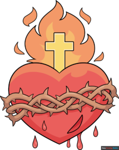 How to Draw a Sacred Heart Featured Image
