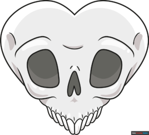 How to Draw a Skull Heart Featured Image