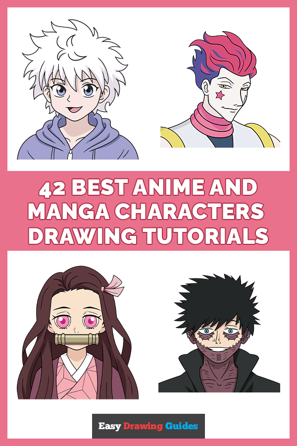 42 Best Anime and Manga Character Drawing Tutorials for Kids Pinterest Image