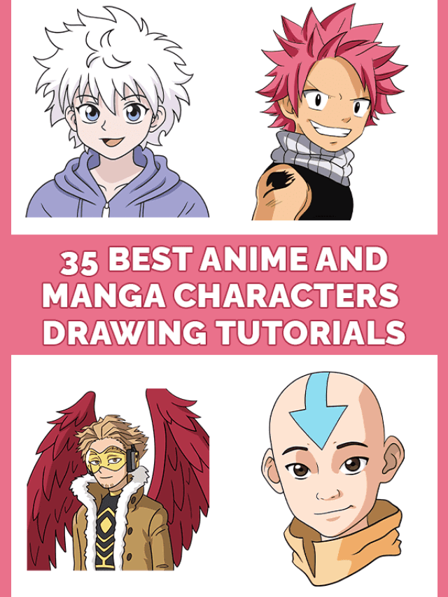 35 Best Anime and Manga Character Drawing Tutorials for Kids Pinterest Image