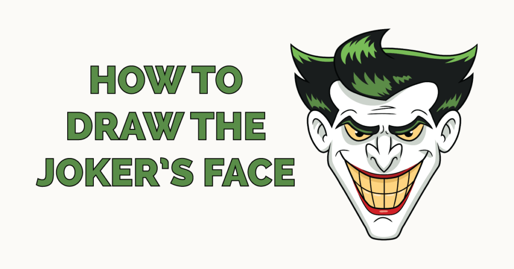 How To Draw The Joker S Face Really Easy Drawing Tutorial