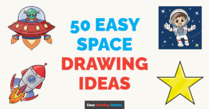 50 Easy Space Drawing Ideas for Kids Featured Image