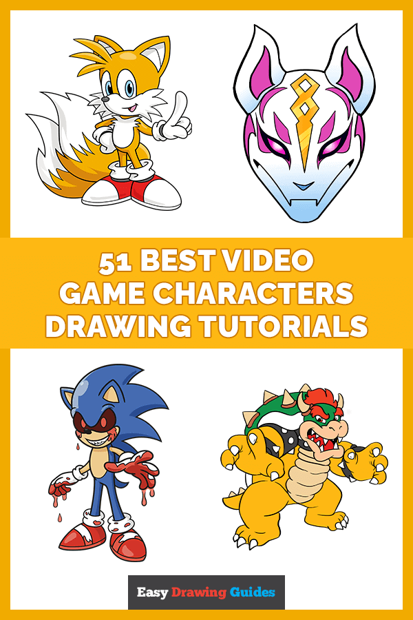 51 Best Video Games Character Tutorials for Kids Pinterest Image