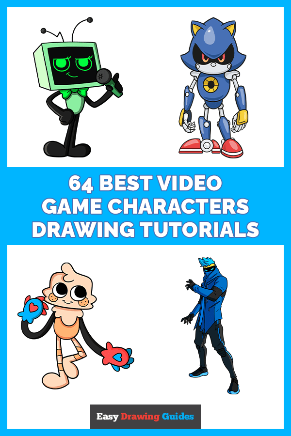 64 Best Video Games Character Tutorials for Kids Pinterest Image