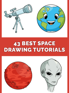 34 Best Space Drawing Tutorials for Kids Pinterest Image