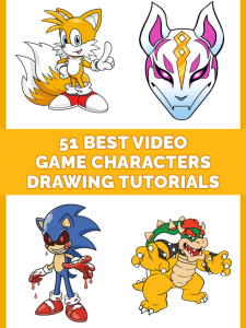 51 Best Video Games Character Tutorials for Kids Pinterest Image