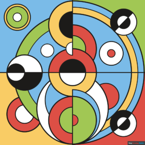 Easy Robert Delaunay Art Project for Kids Featured Image