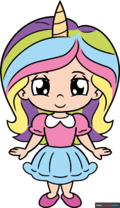 How to Draw a Unicorn Girl Featured Image