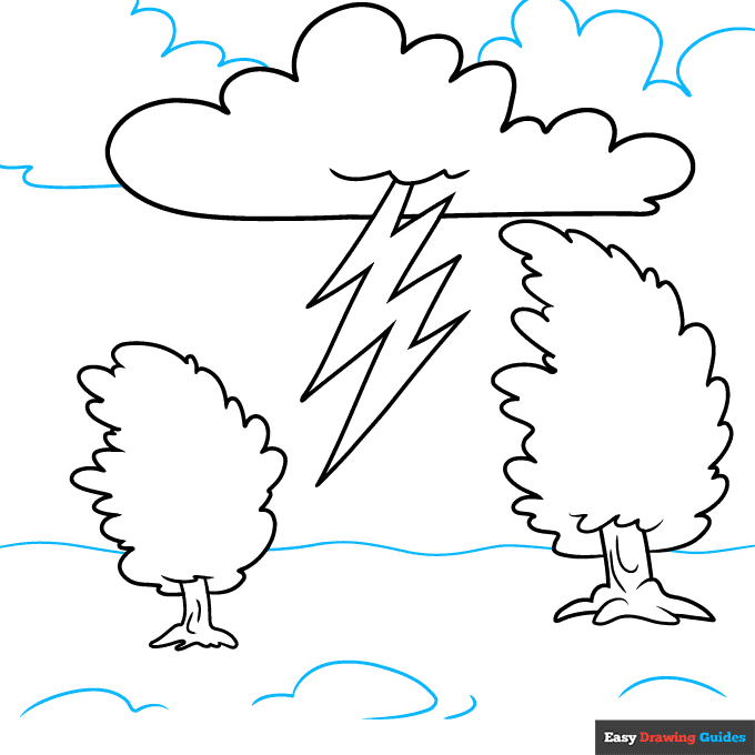 How To Draw Thunder Clouds How To Draw Thunder Clouds