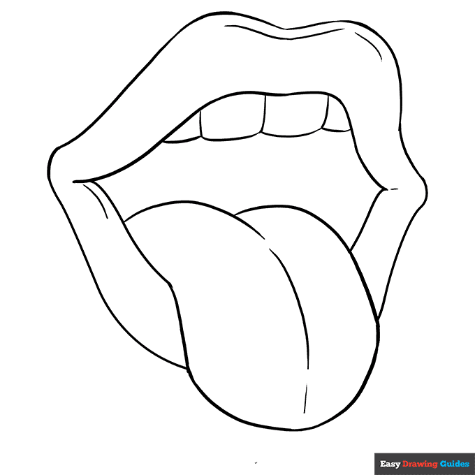 mouth coloring page