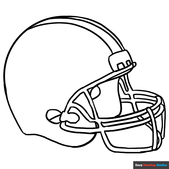 easy football helmet drawings