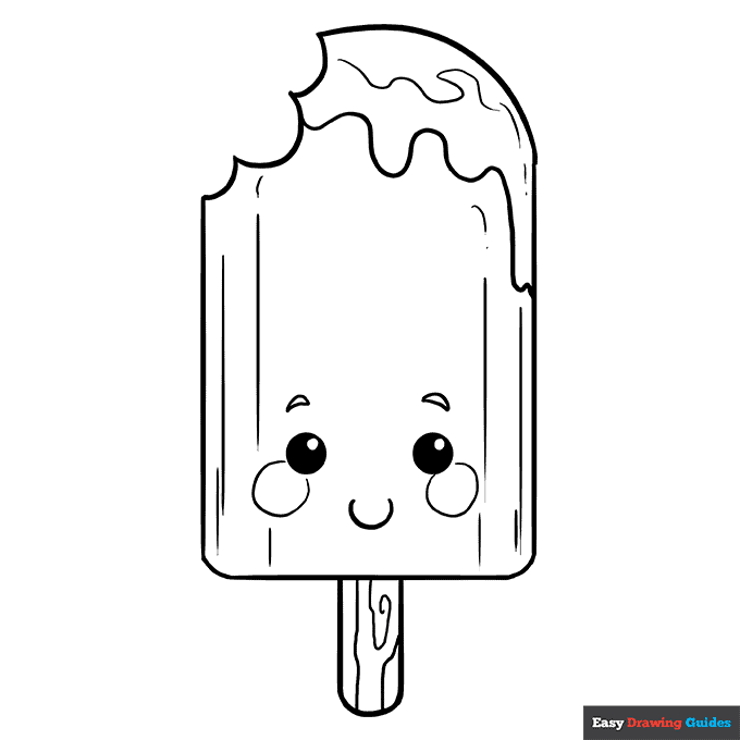 Printable Popsicle Coloring Page