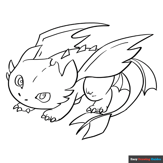 baby toothless coloring pages