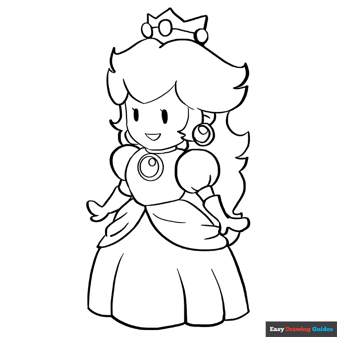 peach coloring page