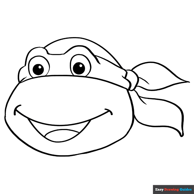 Teenage Mutant Ninja Turtle Face Coloring Page Easy Drawing 55 OFF