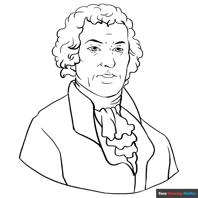 Thomas Jefferson Coloring Page | Easy Drawing Guides