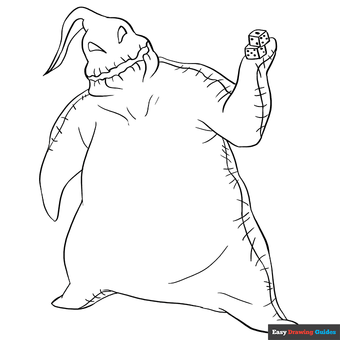 Oogie Boogie from the Nightmare before Christmas Coloring Page Easy