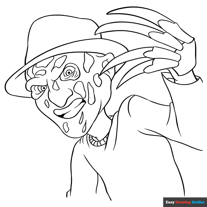 freddy krueger cartoon drawing