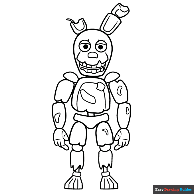 Springtrap from Animatronics coloring pages
