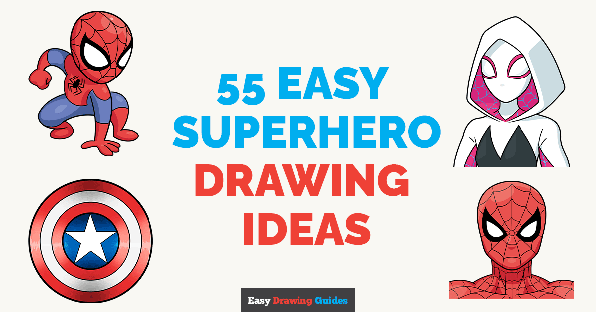 55 Easy Superhero Drawing Ideas - Featured image