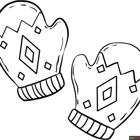 Free printable Mittens coloring image