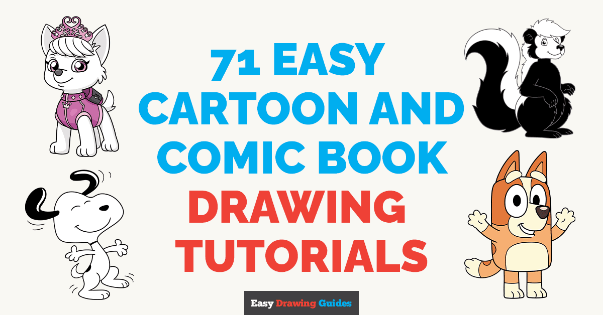 71 Easy Cartoon and Comic Book Drawing Tutorials - Featured image