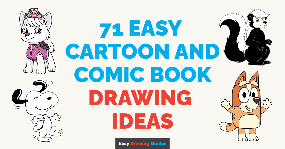 71 Easy Cartoon and Comic Book Drawing Tutorials - Featured image