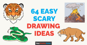 64 Easy Scary Drawing Tutorials: Featured image