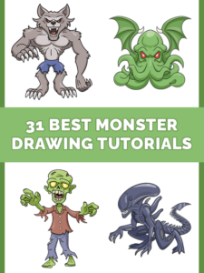 31 Best Monster Drawing Tutorials Pinterest Image