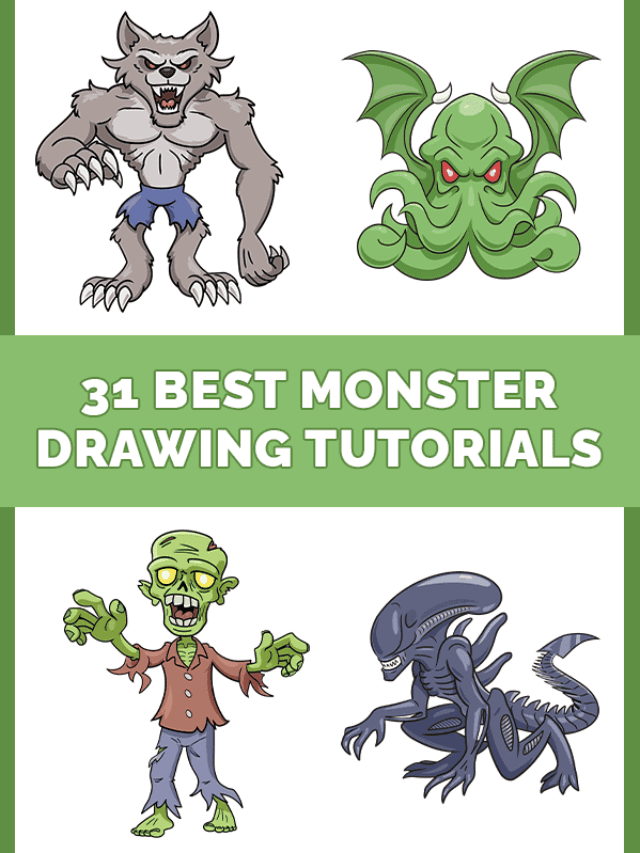 31 Best Monster Drawing Tutorials Pinterest Image
