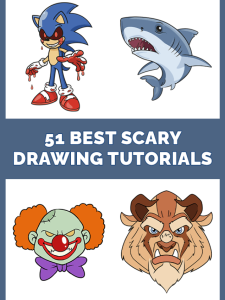 51 Easy Scary Drawing Tutorials: Featured image